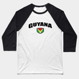 Guyana National Flag Shield Baseball T-Shirt